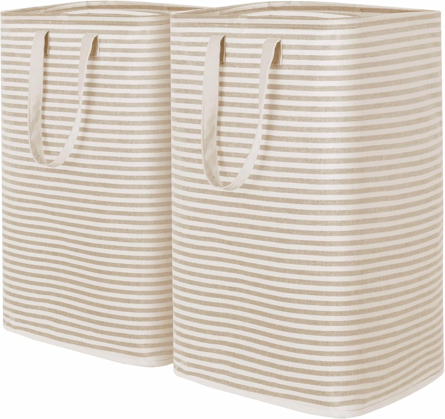 1 Pack Laundry Basket 80L Each, Collapsible Clothes Hamper with Reinforced Handles, Freestanding Waterproof Design for Bedroom and Laundry Room, Grey 80L Total