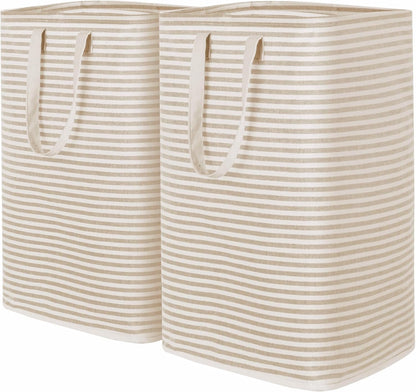 1 Pack Laundry Basket 80L Each, Collapsible Clothes Hamper with Reinforced Handles, Freestanding Waterproof Design for Bedroom and Laundry Room, Grey 80L Total