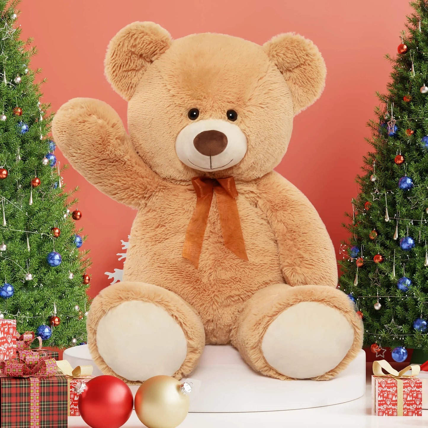 Giant Teddy Bear 35.4'' Giant Stuffed Animal Big Bear Plush Toy
