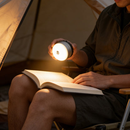 Lepro LED Rechargeable Camping Lantern with Hook, 2-Pack
