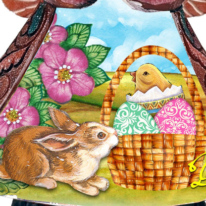 Easter Angel With Bunny Handcrafted Christmas Figurine - G. DeBrekht - Easter Spring Decor - 516662-2