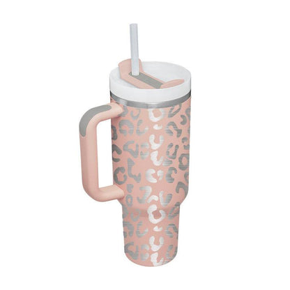 Thermal Mug 40oz Straw Coffee Insulation Cup With Handle BPA Free-17