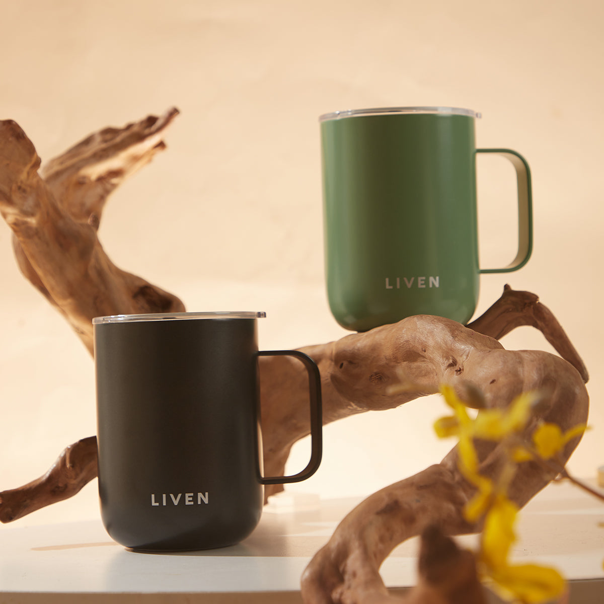 Liven Glow™ Ceramic-Coated  Stainless Steel Camp Mug 16 oz-4