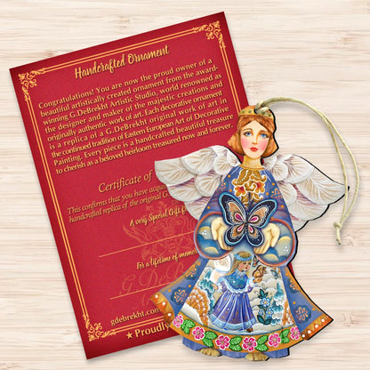 Butterfly Spring Angel Wooden Ornaments by G. DeBrekht - Easter Spring Decor - 8154152-3