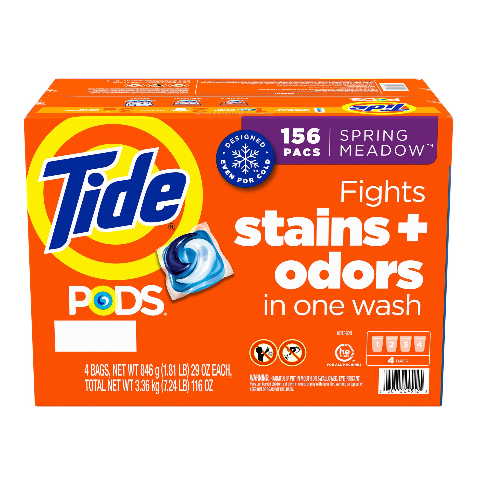 Tide Pods Laundry Detergent Pods, Spring Meadow, 156-Count