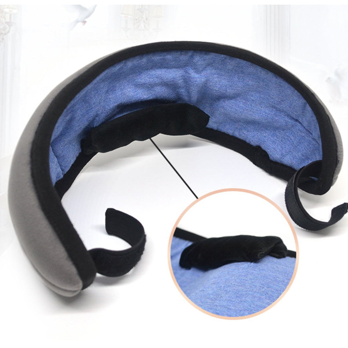 EZ Sleep Bluetooth Eye Mask | High-Fidelity Sound | Velvet Comfort | Adjustable Fit | 9 Hours Playtime | Hand Washable | Ideal for Travel & Meditation