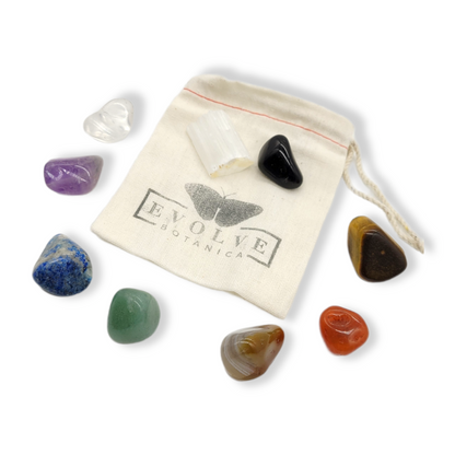 Chakra Balance and Cleanse Stone Kit - Complete Set for Energy Healing