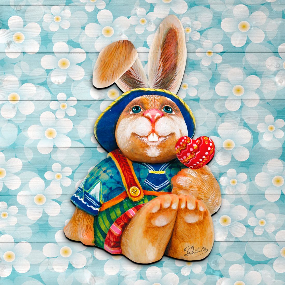 Baby Bunny Easter Door Decor by G. DeBrekht - Easter Spring Decor - 8154422H-3