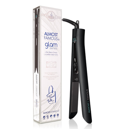 Glam Series 1.25"  Gem Tourmaline Flat Iron with Travel Bag-5