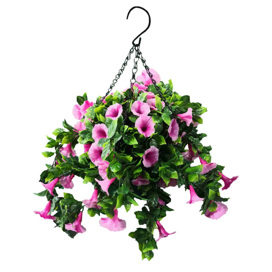 Artificial Petunia Hanging Basket UV Resistant (Outdoor Proof)-0