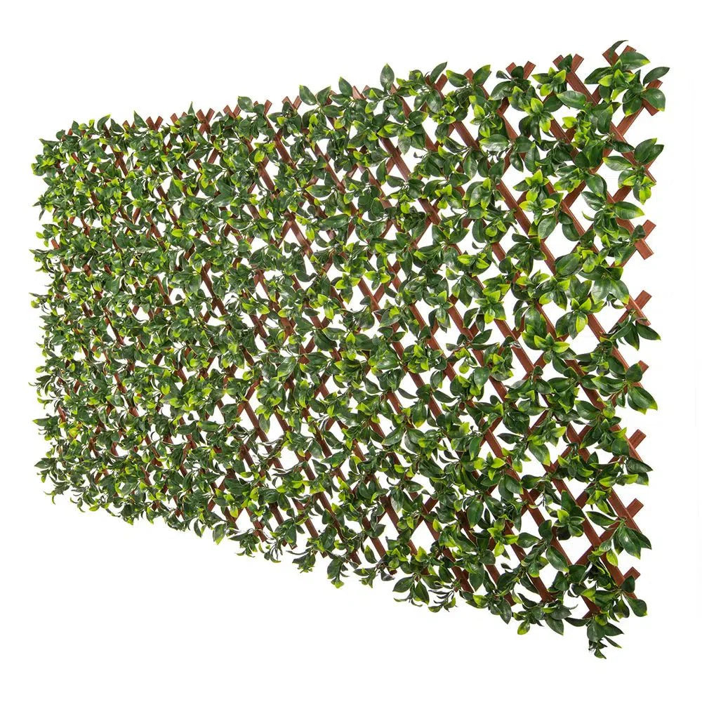 Expandable Faux Jasmine Trellis Privacy Fence (Variable Size) UV Resistant 72" x 36"-0