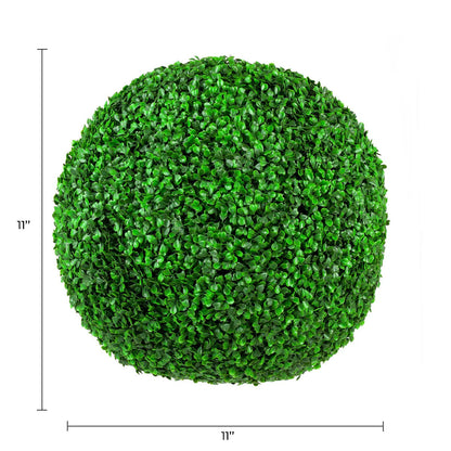 Artificial Boxwood Topiary Ball Set (2 Balls) 11 Inch UV Resistant-1
