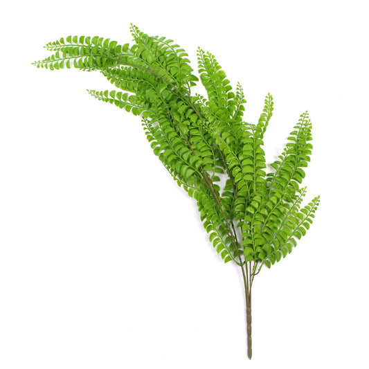 Artificial Dark Green Hanging Button Fern Plant 31" UV Resistant-0