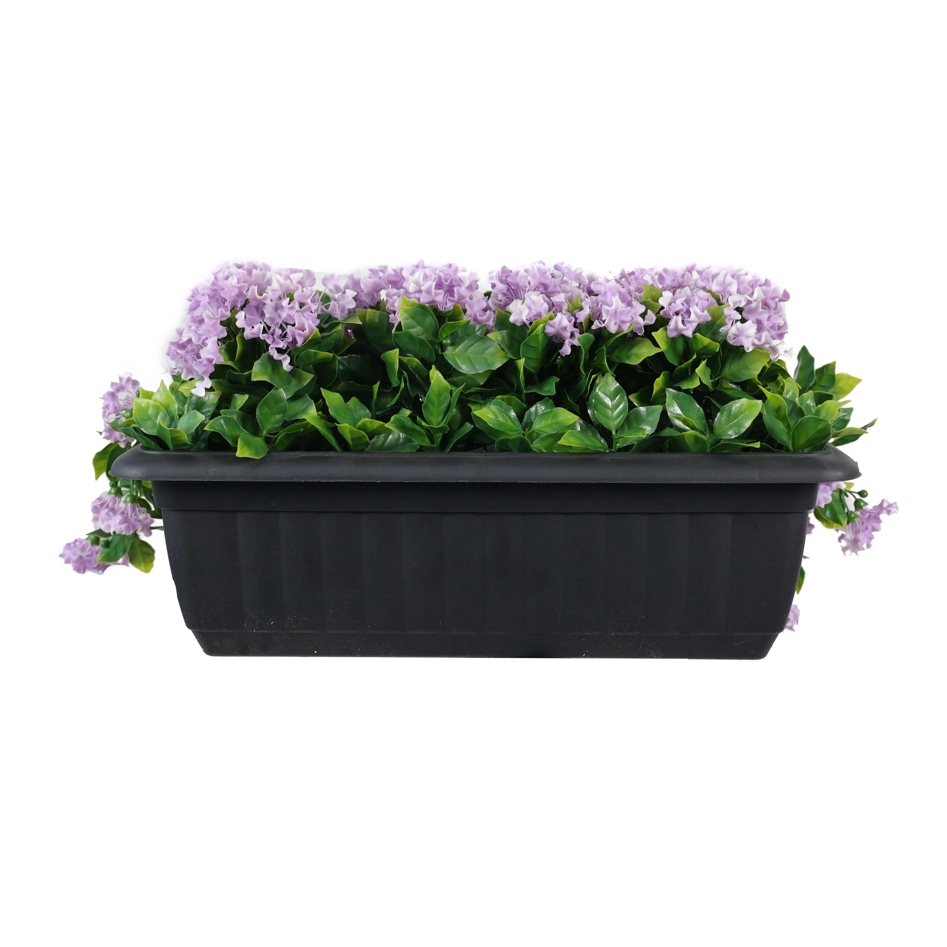 Artificial Draping Lilac Flowering Window Box Planter 20" x 14"(Outdoor Proof)-2
