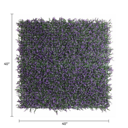 Artificial Purple Lavender Foliage Wall Panels 11SQFT 40"x 40" Commercial Grade UV Resistant-1
