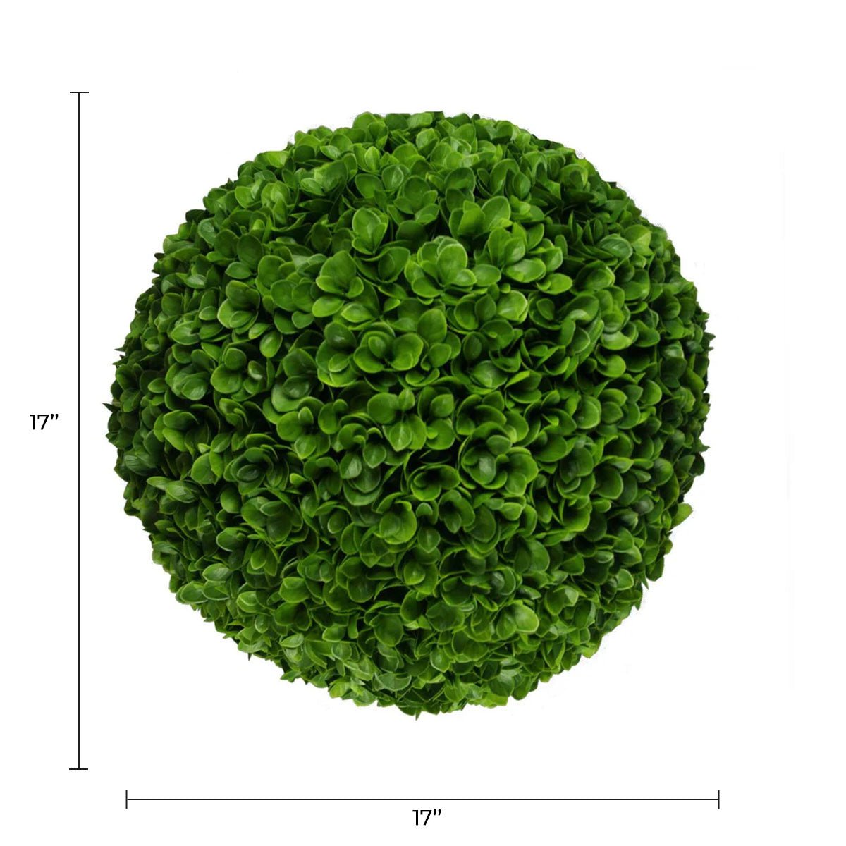 Artificial Rose Clover Topiary Ball 17" UV Resistant Set of 2-1
