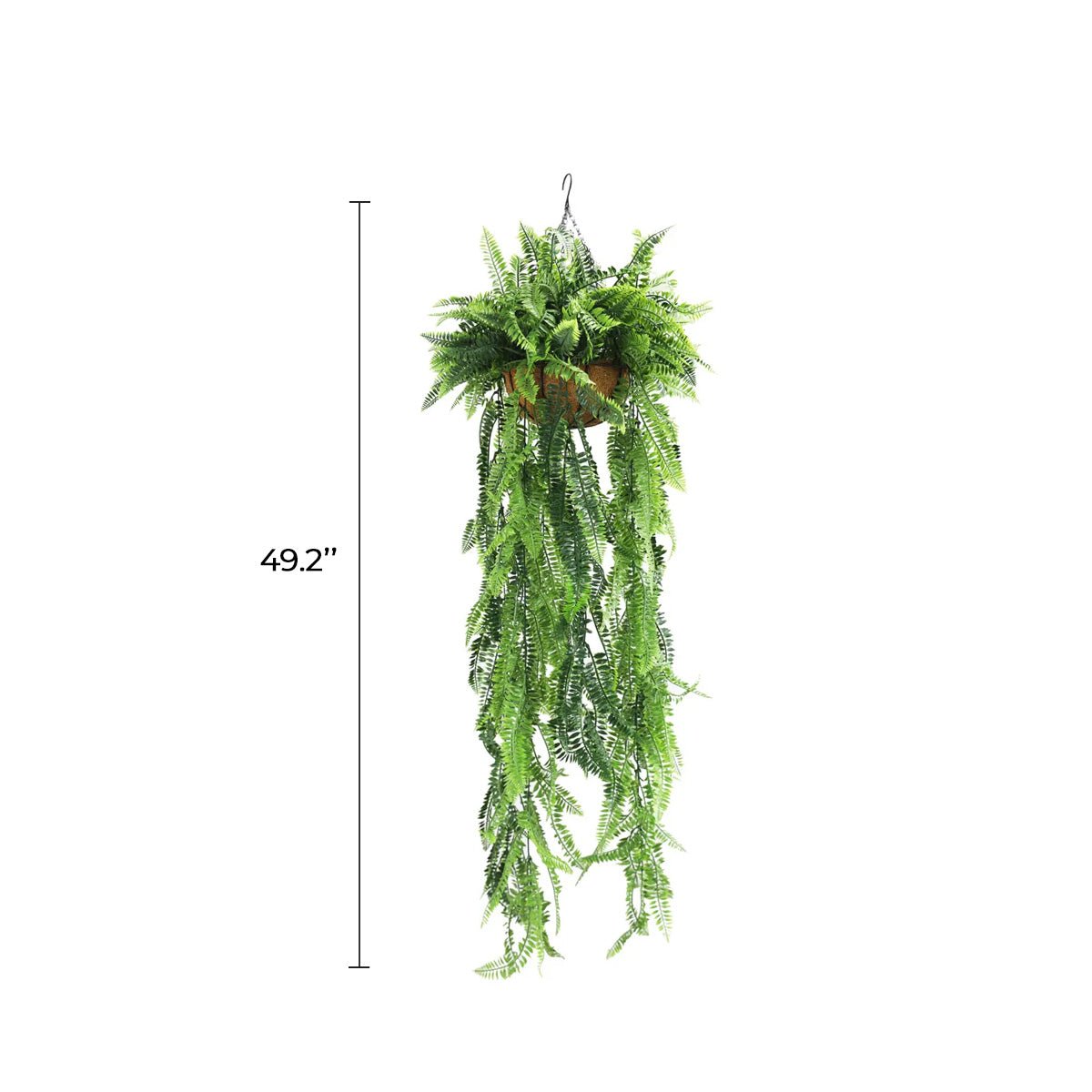 Artificial Hanging Fern Basket – UV Resistant (13.8in x 49.2in | 35cm x 125cm)-1
