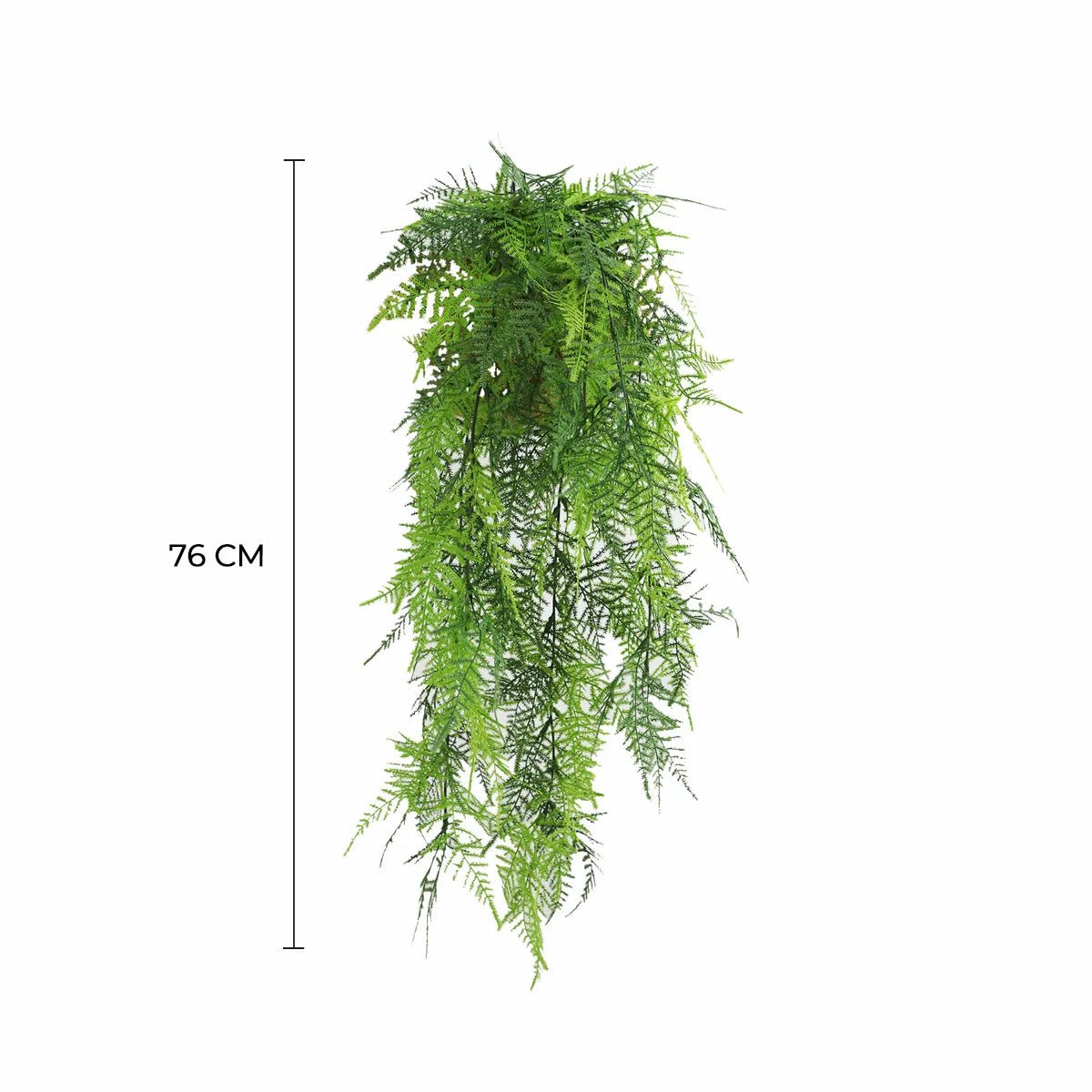 Artificial Hanging Lace Fern Garland Bushes – Vivid Green UV Resistant & Fire Rated | 5.9in x 30in (15cm x 76cm Each)-1