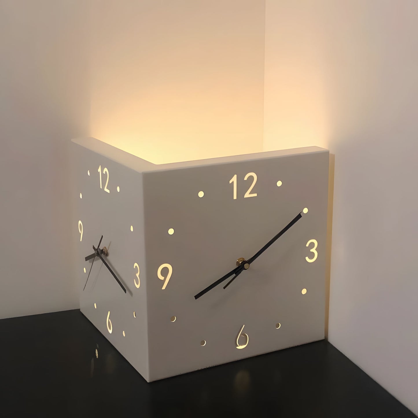 Nordic Square Modern Corner Wall Clock-2