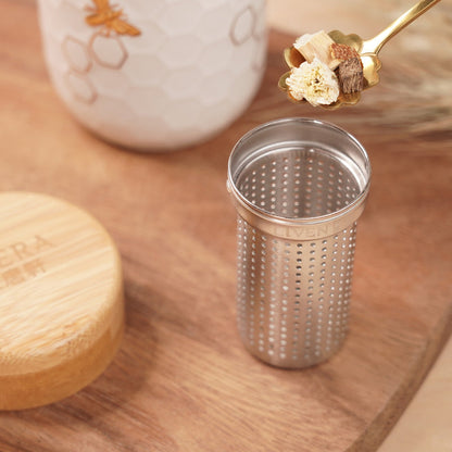 Bamboo Tea Infuser Lid-2