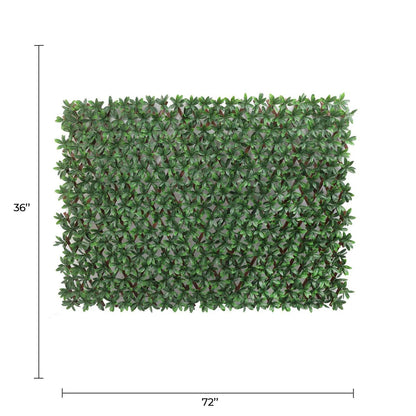 Expandable Faux English Laurel Trellis Privacy Fence (Variable Size) UV Resistant - 72" x 36"-1