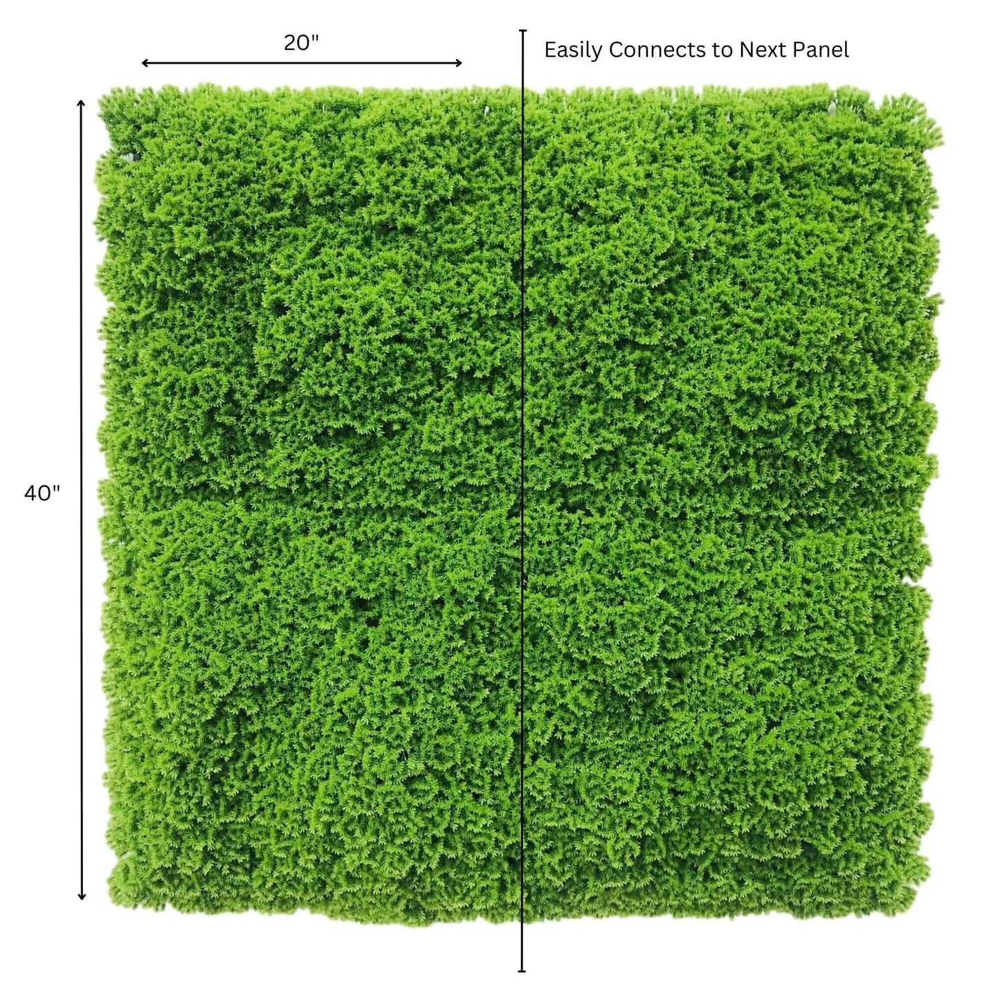 Faux Evergreen Moss Mat 40" x 20" 5.5 SQFT UV Resistant Commercial Grade UV Resistant-1