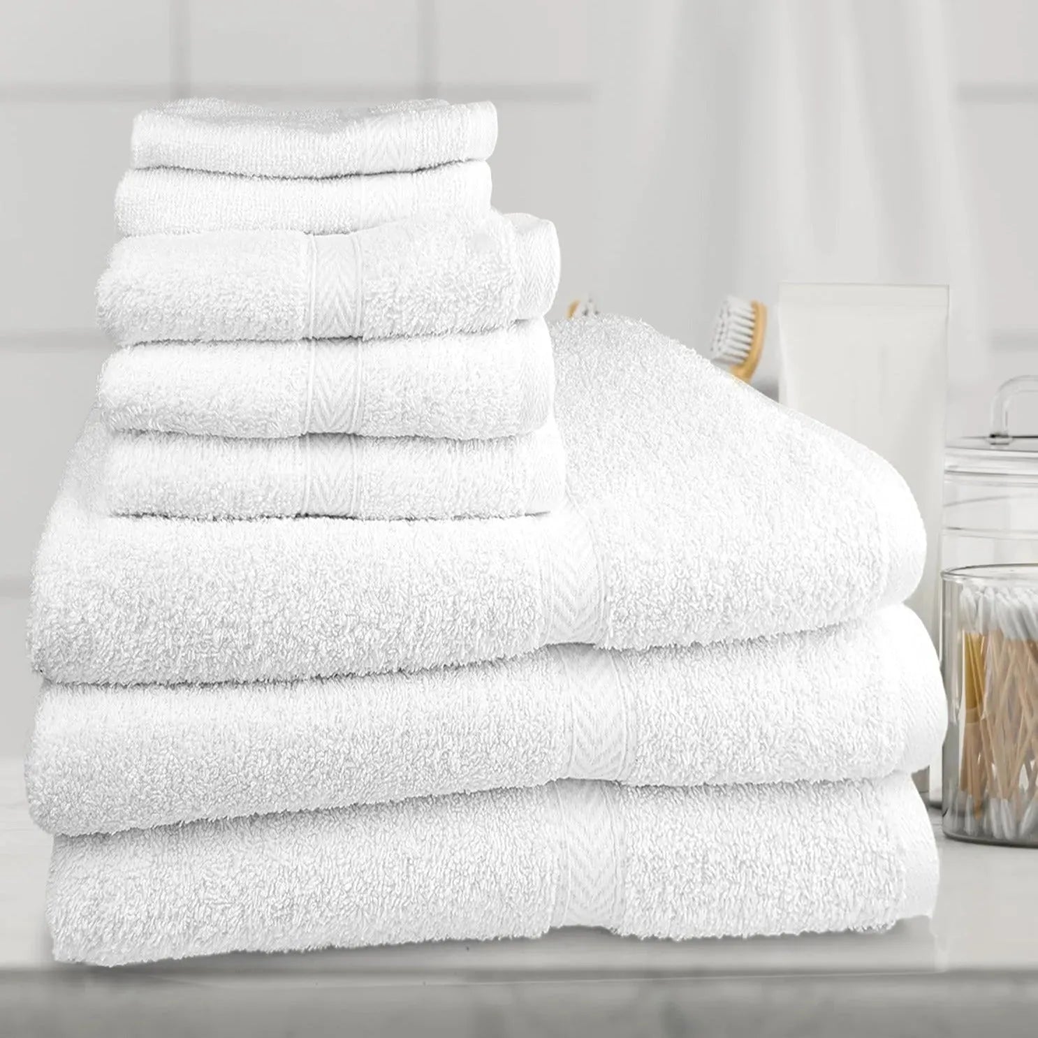 GOGD Collection Blended Towels with Dobby Border-0