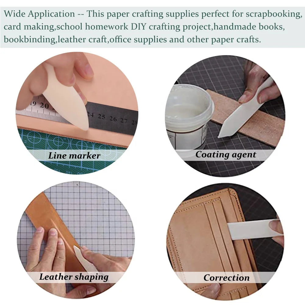 L38 16pcs Bookbinding Kits Bone Folder for Beginners Paper DIY Basic Bookbinding Tools Kits-2