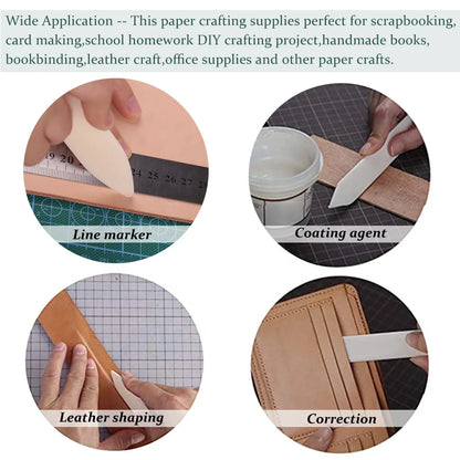 L38 16pcs Bookbinding Kits Bone Folder for Beginners Paper DIY Basic Bookbinding Tools Kits-2
