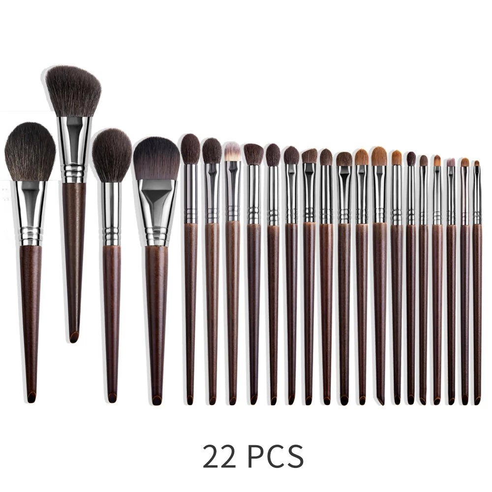 OVW 22PCS Natural Makeup Gift Sets Goat Hair Kit for Professional Makeup Set Blending Brushes-4