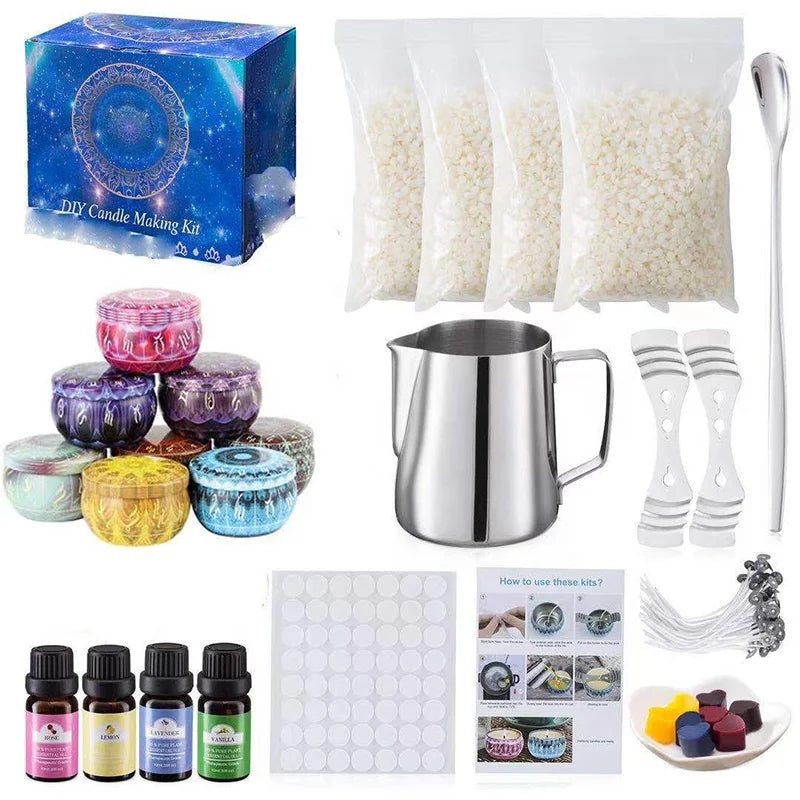 handmade scented candle soy wax candle making kit diy candle making kit-3
