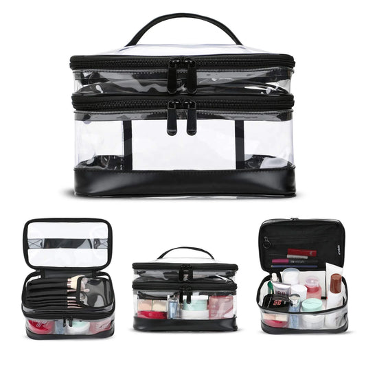 Clear Makeup Bag Organizer Multifunction Large Waterproof cosmetic bag Portable Travel Makeup Cosmetic Bags-0