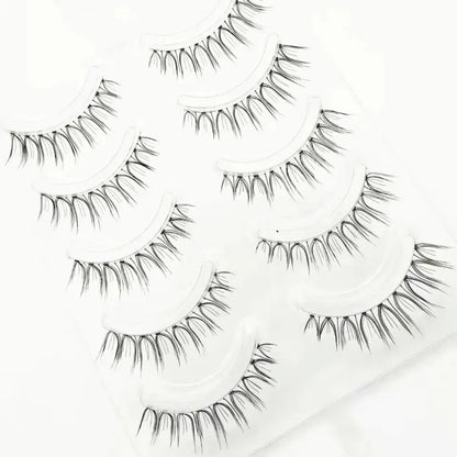 Handmade Clear Band Soft Natural Look False Eyelashes Makeup 3D Lashes-1
