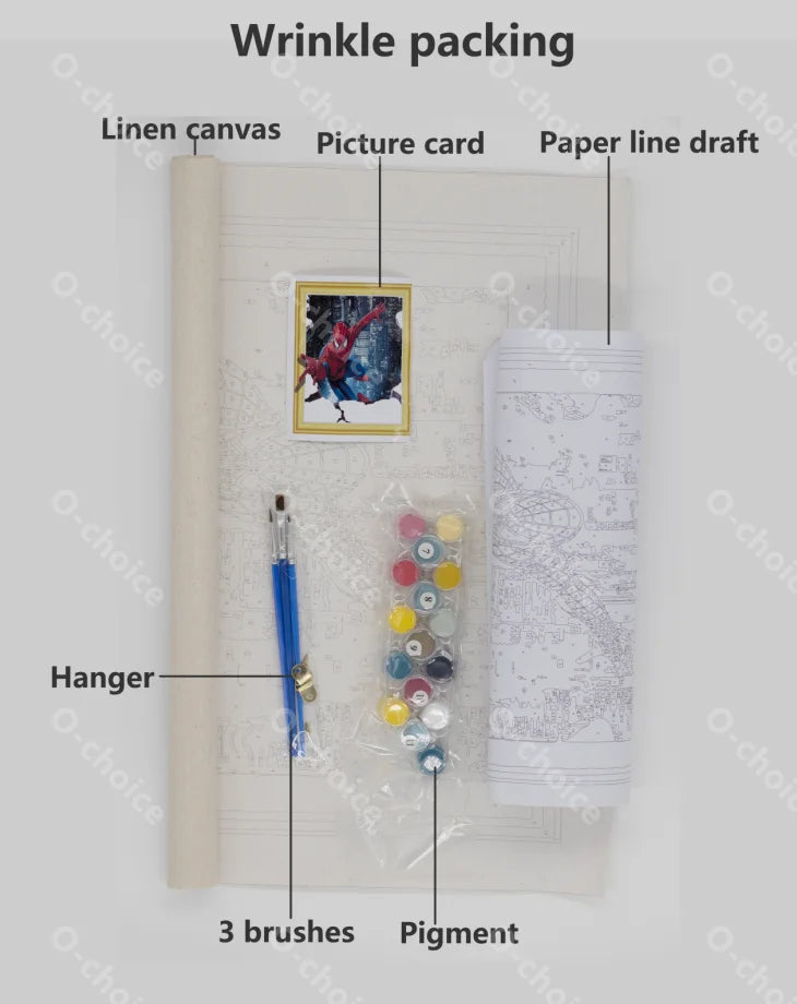 2021 Wholesale DIY  hand painting by number kit in stock oil canvas wall art paint by numbers-4