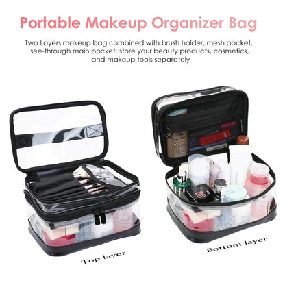 Clear Makeup Bag Organizer Multifunction Large Waterproof cosmetic bag Portable Travel Makeup Cosmetic Bags-3