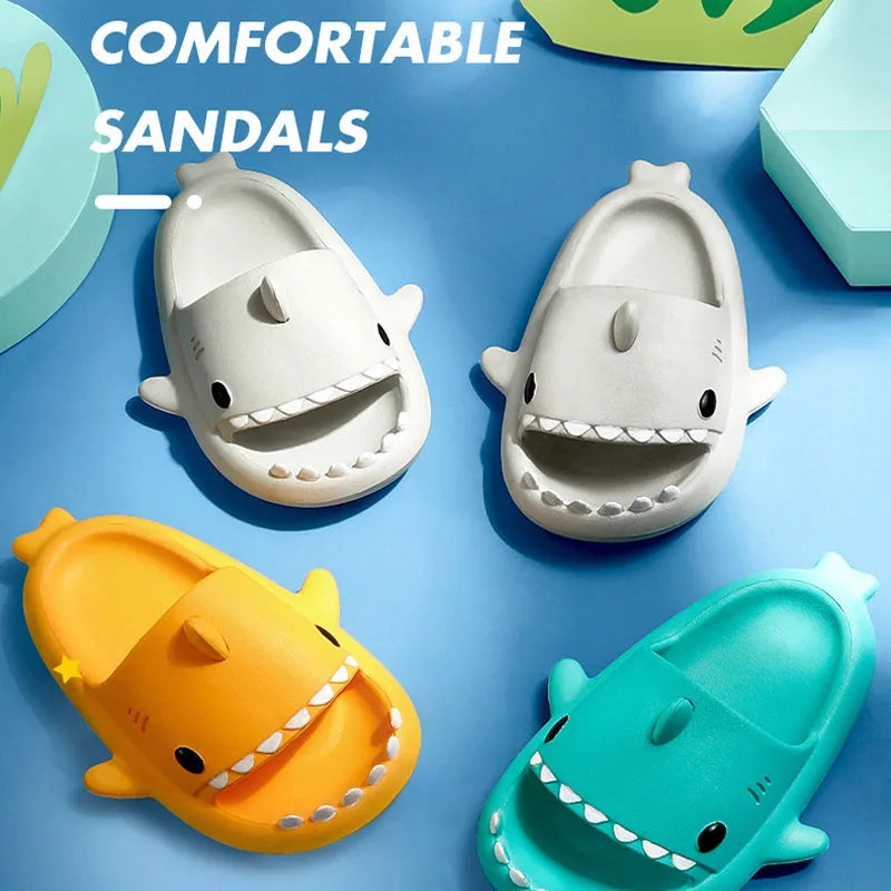 Non-slip Eva Shark Slippers for Children Multivariant-2