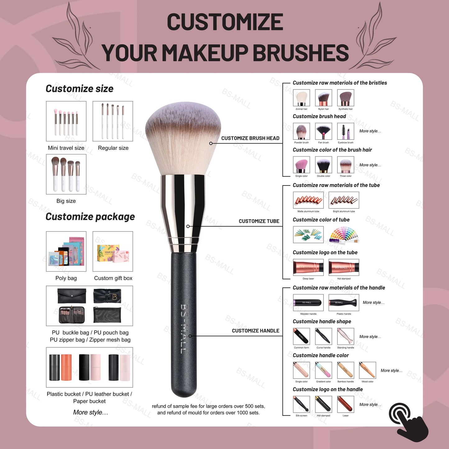 Wholesale 14 pcs Rose Gold Cosmetic Make up Brush Kit Private Label High Quality Private Label Makeup Brushes with Brush Holder-5