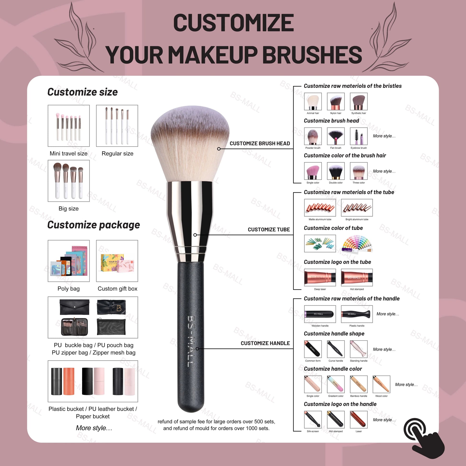 Wholesale 14 pcs Rose Gold Cosmetic Make up Brush Kit Private Label High Quality Private Label Makeup Brushes with Brush Holder-5