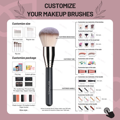 Wholesale 14 pcs Rose Gold Cosmetic Make up Brush Kit Private Label High Quality Private Label Makeup Brushes with Brush Holder-5