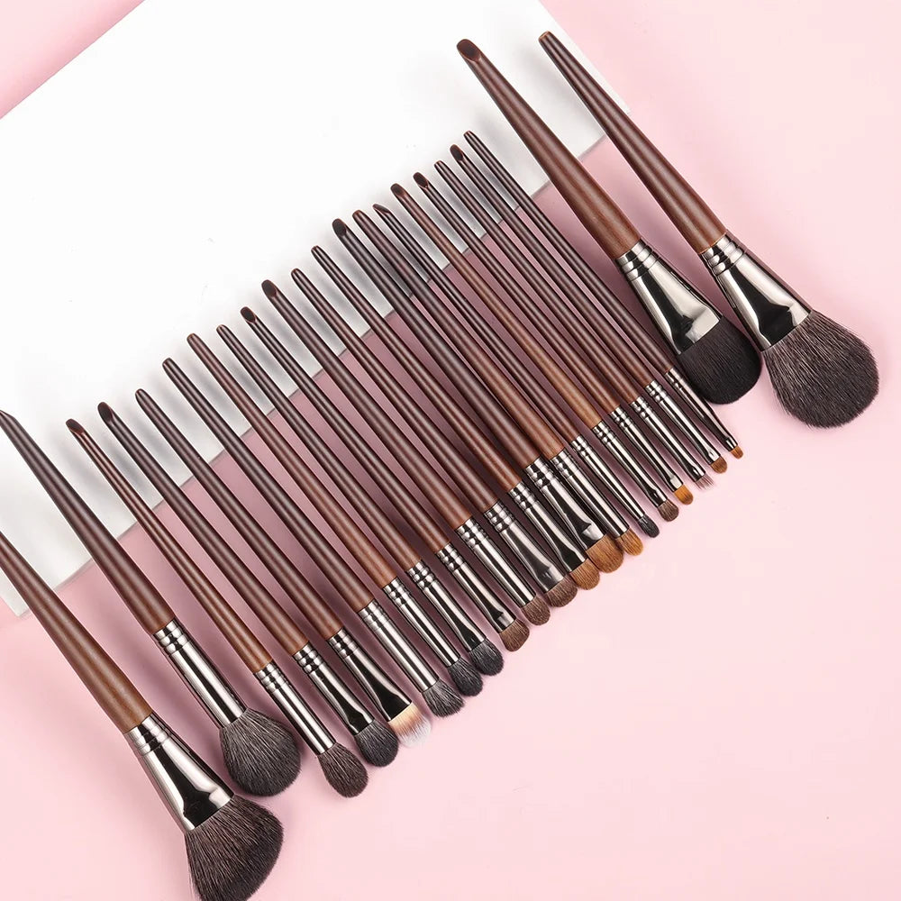 OVW 22PCS Natural Makeup Gift Sets Goat Hair Kit for Professional Makeup Set Blending Brushes-0