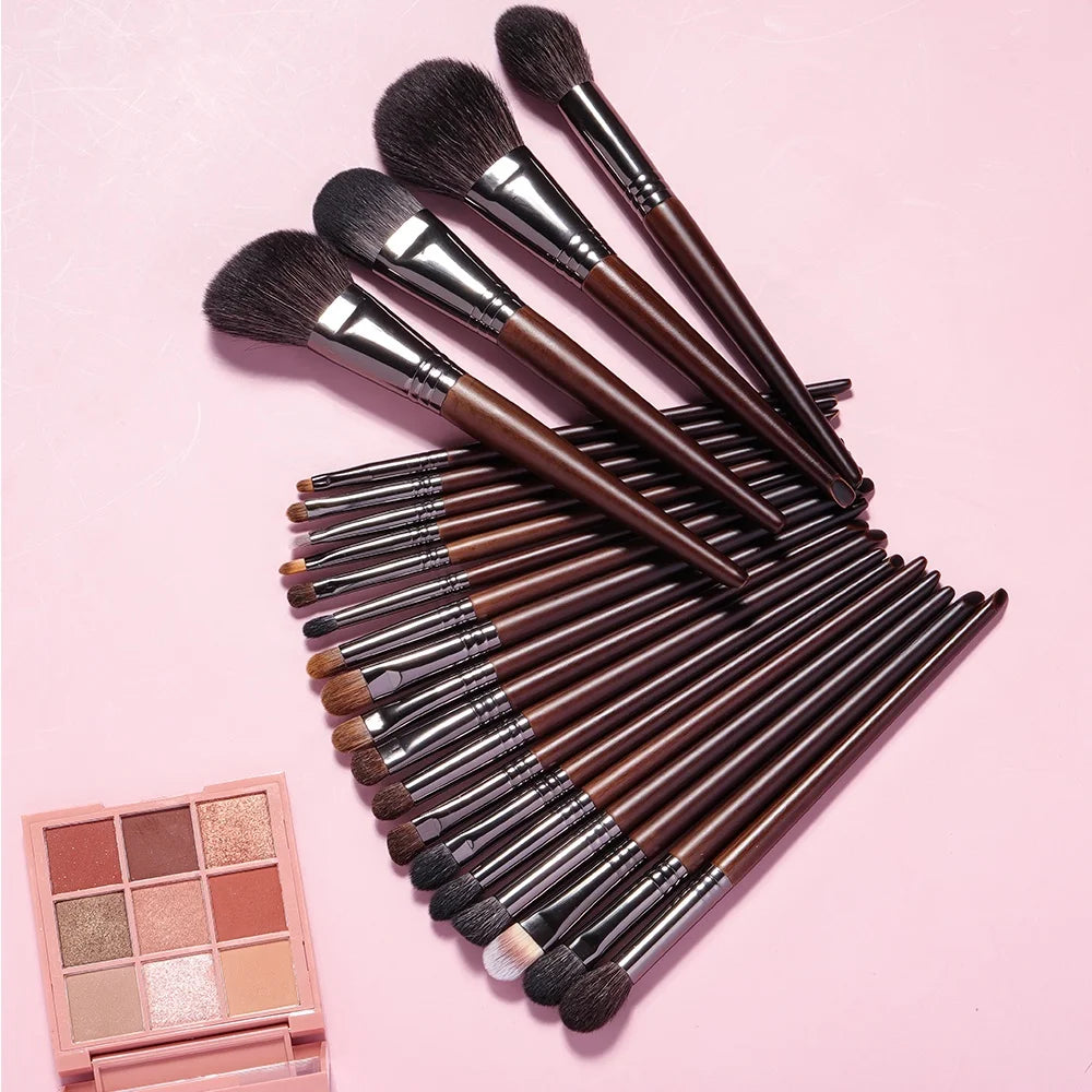 OVW 22PCS Natural Makeup Gift Sets Goat Hair Kit for Professional Makeup Set Blending Brushes-2