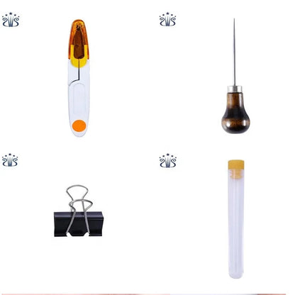 L38 16pcs Bookbinding Kits Bone Folder for Beginners Paper DIY Basic Bookbinding Tools Kits-1