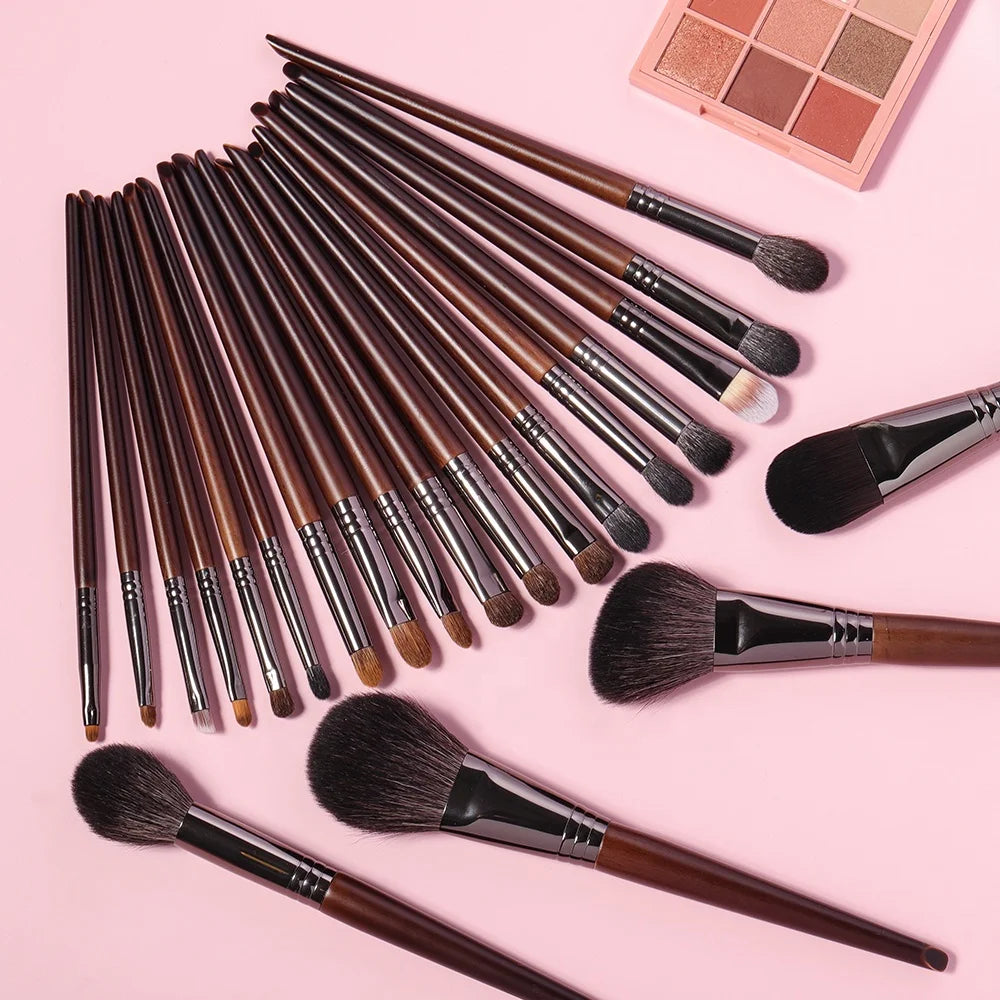 OVW 22PCS Natural Makeup Gift Sets Goat Hair Kit for Professional Makeup Set Blending Brushes-1