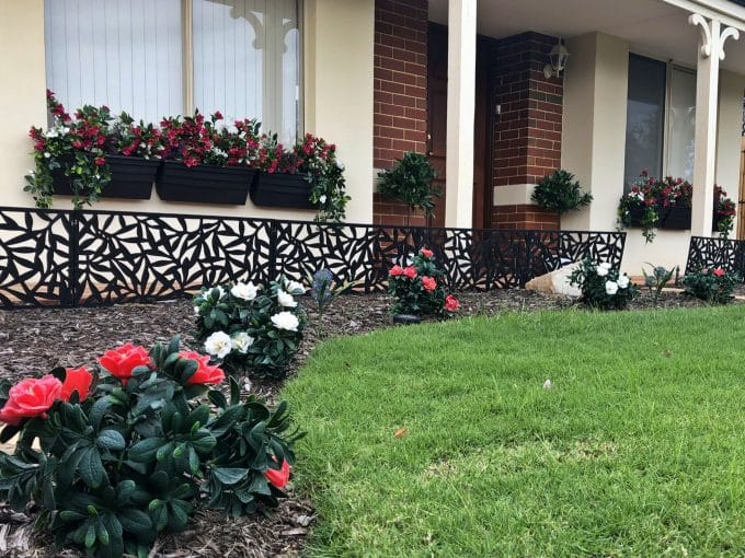 Faux Red Rose Bunch UV Resistant 18"-2