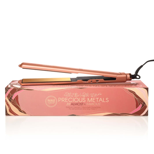 MaxLength 1" Flat Iron with Rose Gold Titanium Plates-0