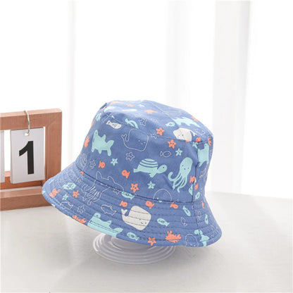 Multi-variant patterned print bucket hat for children-8