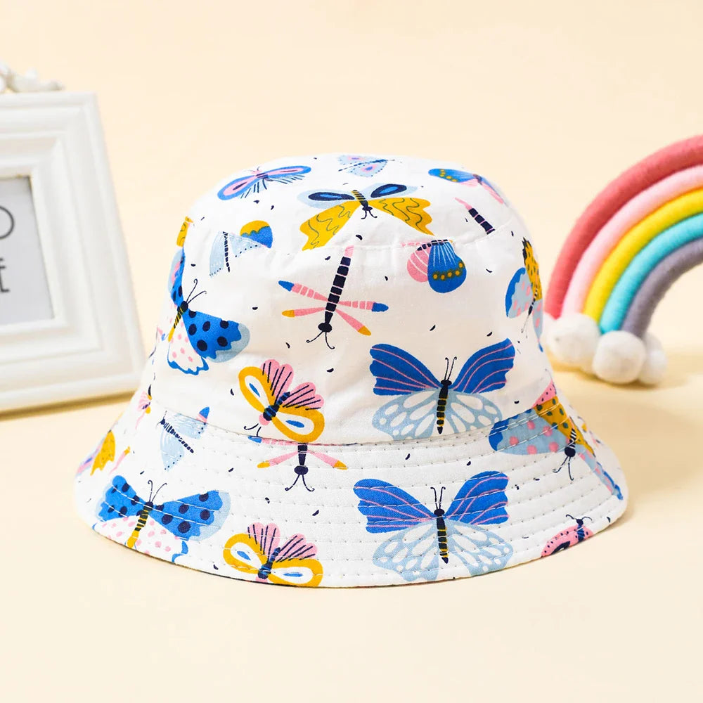 Multi-variant patterned print bucket hat for children-12