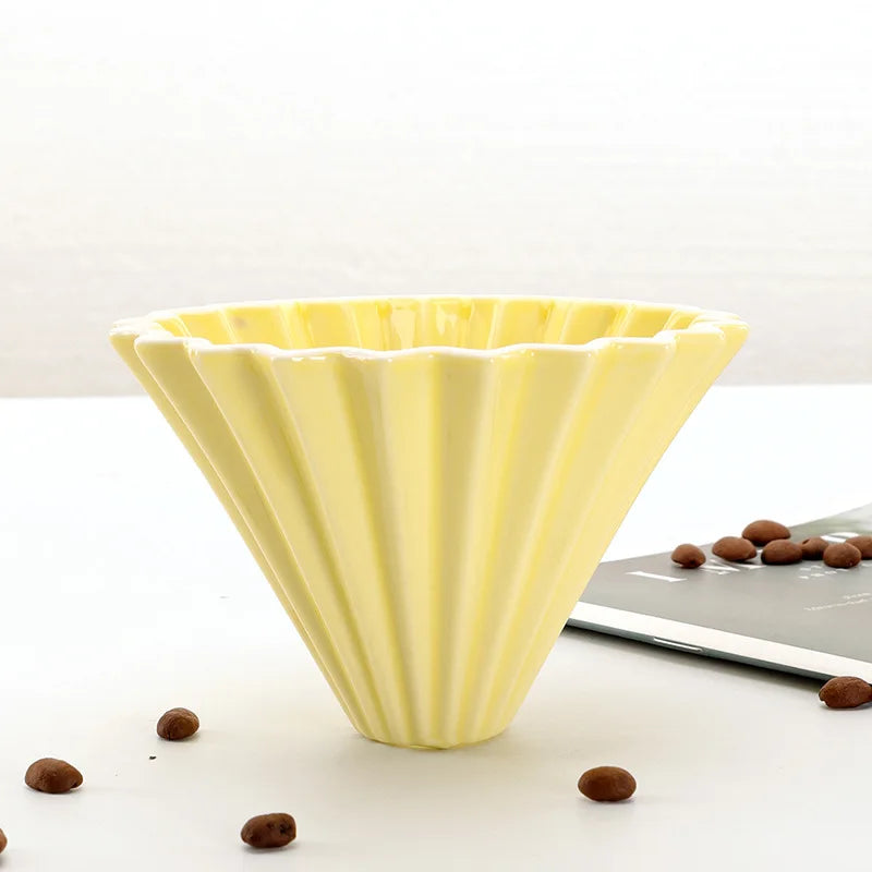 Ceramic Coffee Dripper Pour Over Coffee Maker Handmade Origami Coffee Filter Cup-20