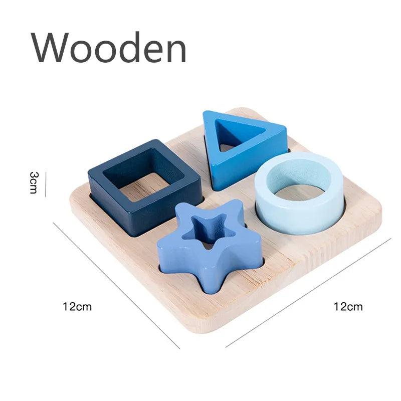 Montessori Puzzle "Shapes" for Children Multivariant-5