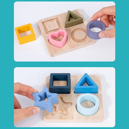 Montessori Puzzle "Shapes" for Children Multivariant-3